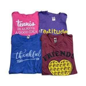 4 Inspirational  Women’s short sleeve Graphic Tees multicolor Size Small